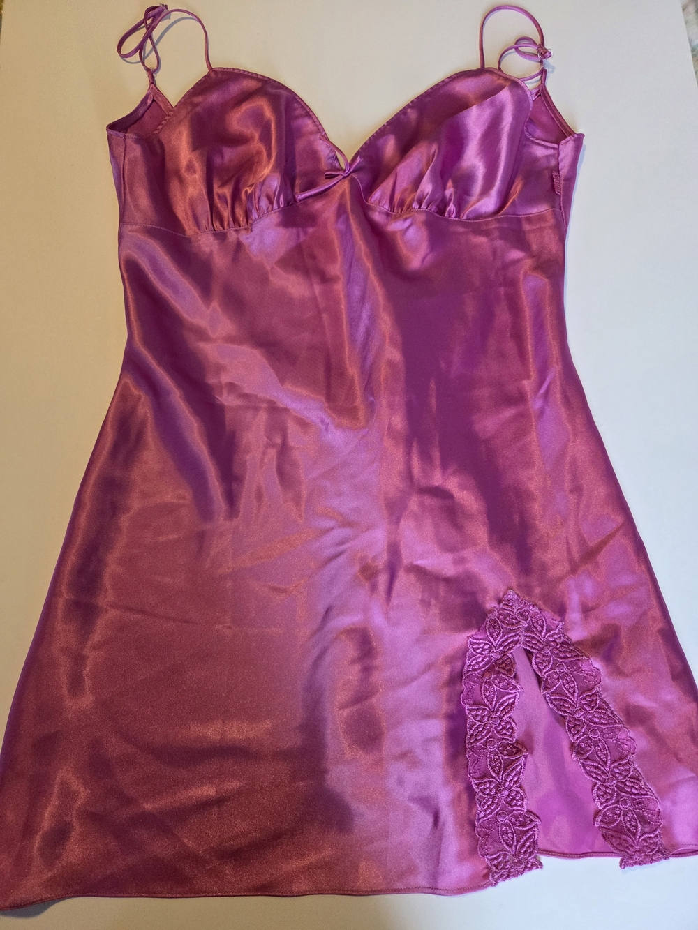 La SENZA Pink/Purple V-Neck Slip Dress - Picture 7 of 9